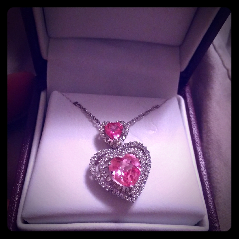 Sterling silver heart necklace